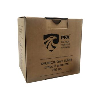 Amunicja-9x19mm-FMJ-124g/8g - nowa - UN0012 - ADR 1.4S - Polska Fabryka Amunicji